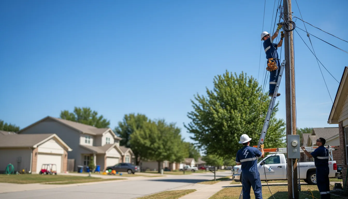 Residential electrician providing installation services in Oktaha, OK